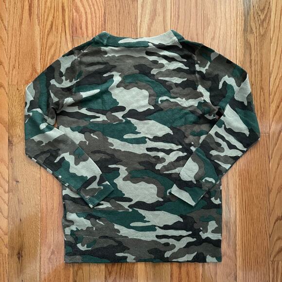 J. Crew Classic Tippi Sweater Womens Small Green Camouflage Merino Wool Pullover - Picture 2 of 8